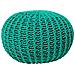 Pouf Poggiapiedi In Tessuto Verde Smeraldo 50 X 35 Cm Conrad Ii - Foto miniatura 24
