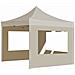 Gazebo Professionale Pieghevole Alluminio con Pareti 3x3m Crema - Foto miniatura 4