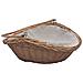 Cesta Legna Da Ardere Con Manico 57x46,5x52cm Marrone In Salice - Foto miniatura 4