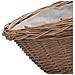 Cesta Legna Da Ardere Con Manico 57x46,5x52cm Marrone In Salice - Foto miniatura 6