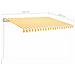 Tenda da Sole Retrattile Manuale LED 350x250 cm Gialla e Bianca - Foto miniatura 4