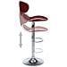 323649 Bar Stools 2 pcs Wine Red Faux Leather - Foto miniatura 5