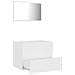 Set Mobili da Bagno 2 pz Bianco in Legno Multistrato - Foto miniatura 4