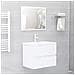 Set Mobili da Bagno 2 pz Bianco in Legno Multistrato - Foto miniatura 10