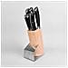 Mr-1421 Set Coltelli Cucina 7 Pezzi Ceppo Coltelli In Legno, Lame Acciaio Inox, Forbici Argento - Foto miniatura 2