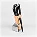 Mr-1421 Set Coltelli Cucina 7 Pezzi Ceppo Coltelli In Legno, Lame Acciaio Inox, Forbici Argento - Foto miniatura 4