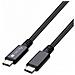 Cavo USB 4 Gen 3 Type-C Thunderbolt M /M E-Mark 8K 40Gbps 100W PD 0,8m Nero - Foto miniatura 3