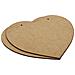 2 X Targhetta Cuore Legno Mdf Decorativi | 220 X 200 Mm | Angoli Arrotondati | Grande Forma Placche Segni Appendere | Perfetta Per Decoupage Decorare Vernice Macchia - Foto miniatura 3