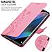 Custodia Compatibile Con Oppo Find X3 Pro In Rosa Fiore - Coperchio Protettivo In Design Floreale Con Chiusura Magnetica, Funzione Stand E Slot Per Carte - Foto miniatura 4