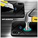 Custodia Compatibile Con Samsung Galaxy A10s - Ottica A Strisce In Opale Nero - Coperchio Protettivo In Vetro Temperato E Silicone Tpu - Foto miniatura 3