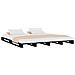 Letto a Pallet Nero 120x190 cm Small Double Legno di Pino - Foto miniatura 3