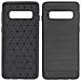Custodia B-case Tpu Silicone Cover Case Per Samsung Galaxy S10 G973 Carbon Metal Black - Foto miniatura 1