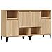 Credenze 2pz Rovere Sonoma 60x35x70 Cm In Legno Multistrato - Foto miniatura 2