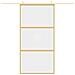 Porta Scorrevole Oro 102,5x205 Vetro Trasparente Esg Alluminio - Foto miniatura 3