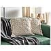 Set Di 2 Cuscini Pattan Cotone 45 X 45 Cm Beige Trama Geometrica - Foto miniatura 1