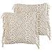 Set Di 2 Cuscini Pattan Cotone 45 X 45 Cm Beige Trama Geometrica - Foto miniatura 7