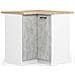 Mobile cucina modulare con piano di lavoro OLIWIA, 2 ante, 90x46x85 cm, Colore Bianco e Grigio Cemento - Foto miniatura 1