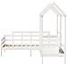 Set Dormeuse E Panca Con Tetto Bianco 80x200cm Massello Pino - Foto miniatura 7