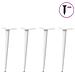 Gambe Tavolino Caffè A Forma Conica 4 Pz Bianco 30-31cm Acciaio - Foto miniatura 3