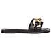 Black Casual Open Slippers Ciabatte Pelle Scarpe Donna Nero Eu 37, 1-27119-28 048 - Foto miniatura 1
