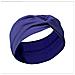 Morbida Ed Elegante: Fascia Per Capelli Incrociata A Tinta Unita Navyblue - Foto miniatura 2