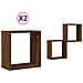 Mensole A Cubo 2 Pz Rovere Marrone 30x15x30 Cm - Foto miniatura 2