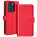 Custodia A Portafoglio Con Cordino Per Xiaomi Redmi Note 14 4g, Rosso - Foto miniatura 1