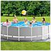 Piscina Fuori Terra - In Giro - 457x457x122 Cm - Grigio - Include Accessori Coordinati Cb44 - Foto miniatura 3