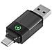 Adattatore Wireless 2-in-1 Da Usb-a / Usb-c A Carplay / Android Auto, Nero / Argento - Foto miniatura 1