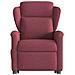 Poltrona Alzapersona Massaggiante Elettrica Rosso Vino Tessuto - Foto miniatura 5