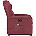 Poltrona Alzapersona Massaggiante Elettrica Rosso Vino Tessuto - Foto miniatura 6