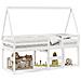 Letto a Soppalco con Tetto Bianco 90x190 cm in Legno di Pino - Foto miniatura 1