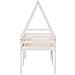 Letto a Soppalco con Tetto Bianco 90x190 cm in Legno di Pino - Foto miniatura 5