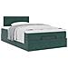 Pouf Letto con Materasso Verde Scuro 120x190 cm Velluto - Foto miniatura 5