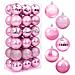 Palline Di Natale Infrangibili Per Le Feste 6 Cm Rosa 36 Pezzi - Foto miniatura 1