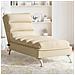Chaise Longue Massaggi con Cuscini Crema in Tessuto - Foto miniatura 2