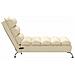 Chaise Longue Massaggi con Cuscini Crema in Tessuto - Foto miniatura 5