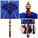 Parasol Balinese Blu (90-100) x 260 cm Cotone e legno massello - Foto miniatura 7