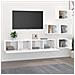 Mobile Porta TV a Parete Bianco in Legno Multistrato - Foto miniatura 3