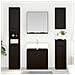 Set di Armadi da Bagno 2 pcs Rovere Nero Legno multistrato - Foto miniatura 2