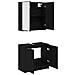 Set di Armadi da Bagno 2 pcs Rovere Nero Legno multistrato - Foto miniatura 7