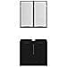 Set di Armadi da Bagno 2 pcs Rovere Nero Legno multistrato - Foto miniatura 8