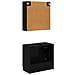 Set di Armadi da Bagno 2 pcs Rovere Nero Legno multistrato - Foto miniatura 9
