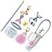 Kit Di Accessori Sirena 7 Pezzi Per Borracce Stanley - Porta Bicchiere In Silicone A Squame Di Pesce, Cinghia, Ciondoli Transparent - Foto miniatura 2