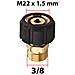 Adattatore Riduttore In Ottone M22-3/8"" Compatibile Con Idropulitrici Kärcher Hd /hds | Alta Pressione, Resistente Alla Corrosione - Foto miniatura 5