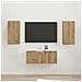 Set mobile TV 2 pcs Rovere artigianale Legno multistrato - Foto miniatura 2