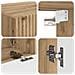 Set mobile TV 2 pcs Rovere artigianale Legno multistrato - Foto miniatura 9