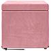 Pouf Rosa 41 x 41 x 40 cm Velluto e Legno Ingegnerizzato - Foto miniatura 4