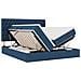 Letto con luci a strisce a LED Blu 180 x 200 cm Tessuto - Foto miniatura 1