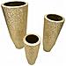 Set 3 Portavasi Glasy Oro In Ferro Con Lavorazione Decorativa - Foto miniatura 2